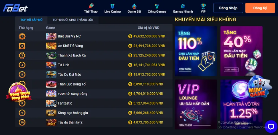 Ưu đãi chào mừng g666win